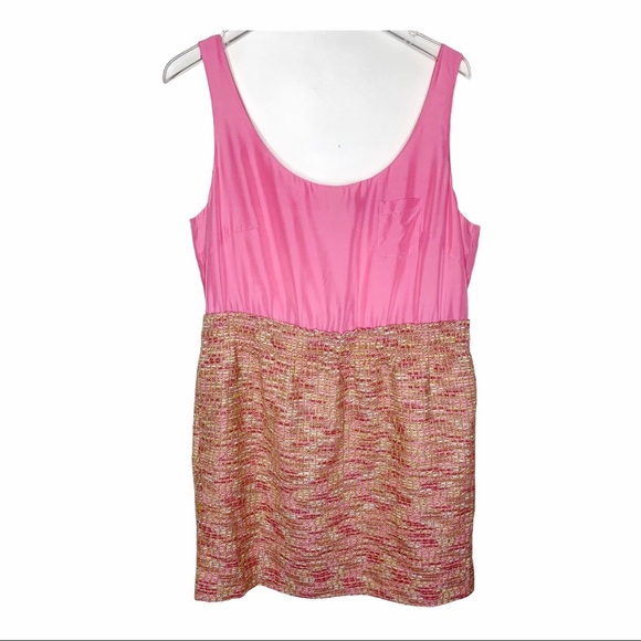 J. Crew Factory Silk & Tweed Couplet Dress Size 14 - Picture 3 of 6